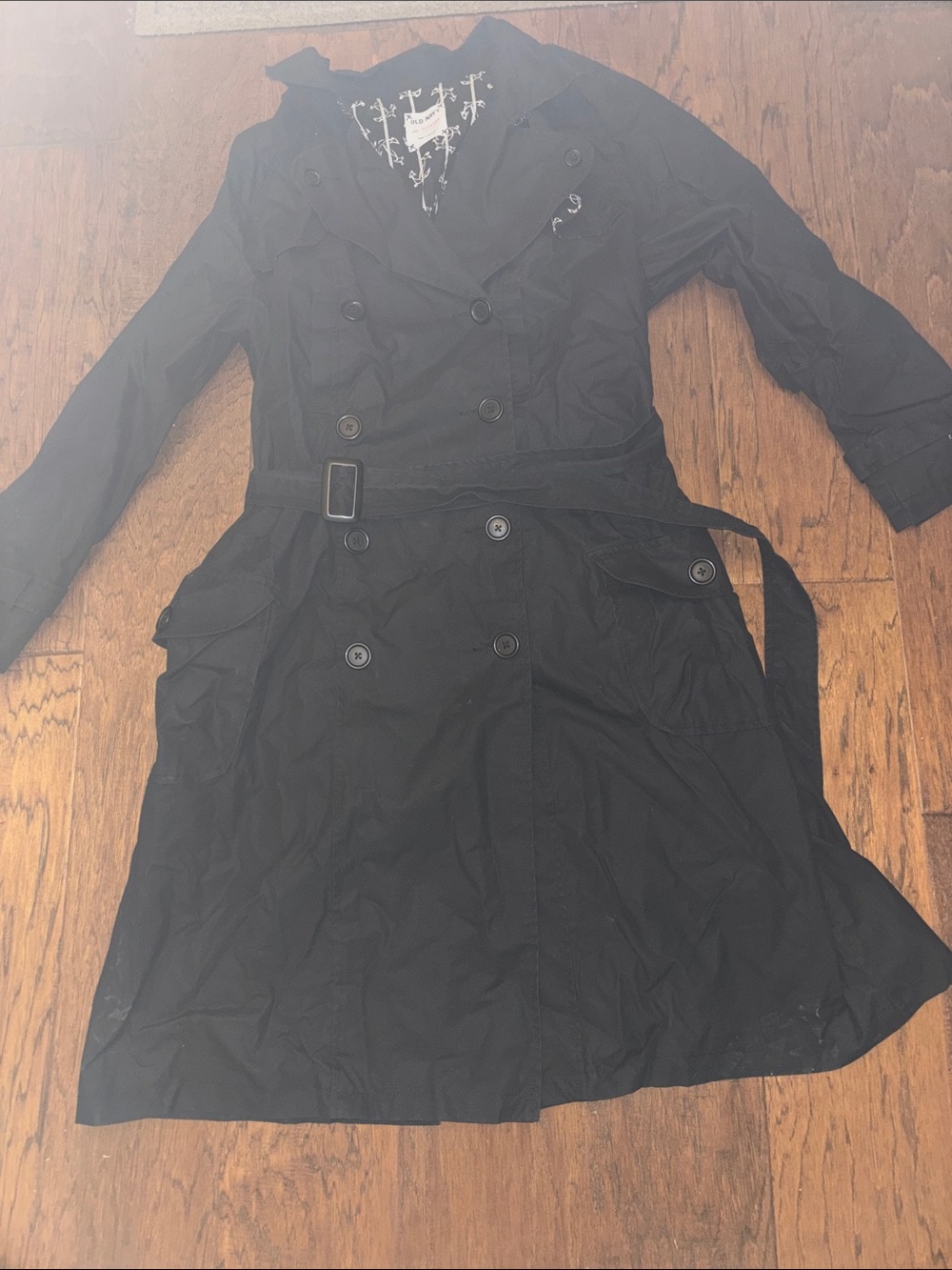 Old Navy Black Trench Coat